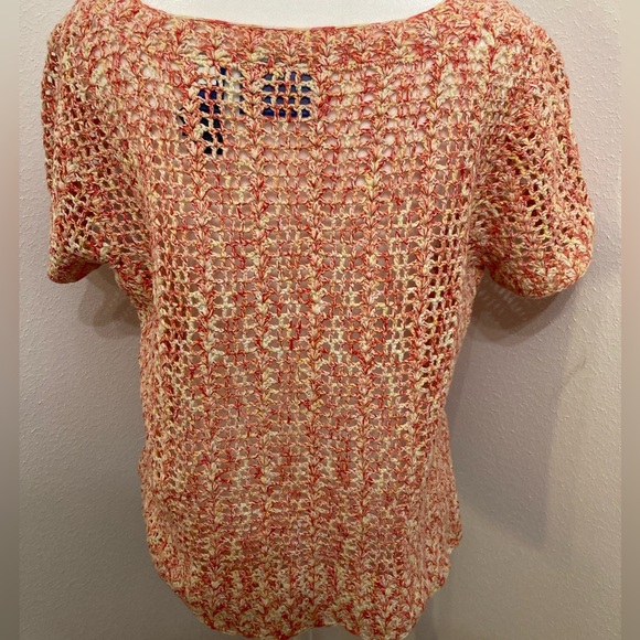 NWT JH Collectibles Multicolor Crocheted Button Down Shrug/ Cardigan/ Top  XL - Picture 5 of 8